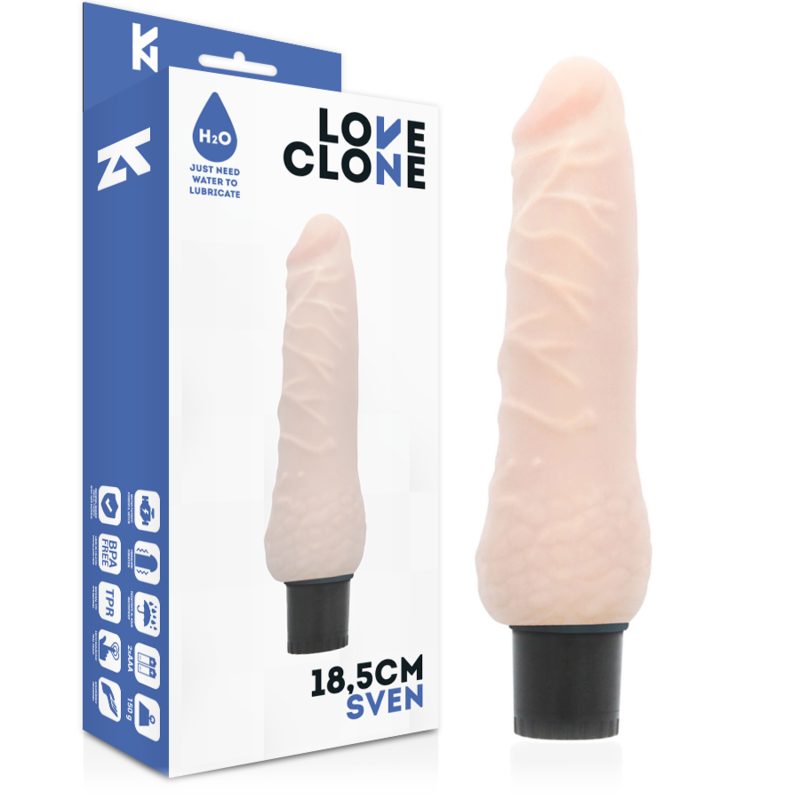 LOVECLONE - VIBRADOR AUTO LUBRIFICANTE SVEN 18.5 CM -O- 3.3 CM