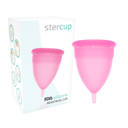 STERCUP – ROSA FDA-MENSTRUATIONSTASSE AUS SILIKON – GRÖSSE L