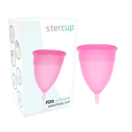 STERCUP – ROSA FDA-MENSTRUATIONSTASSE AUS SILIKON – GRÖSSE S