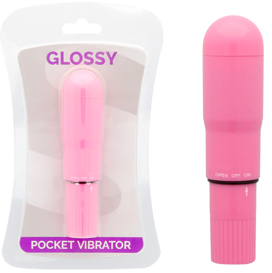 GLOSSY - DEEP ROSE POCKET VIBRATOR