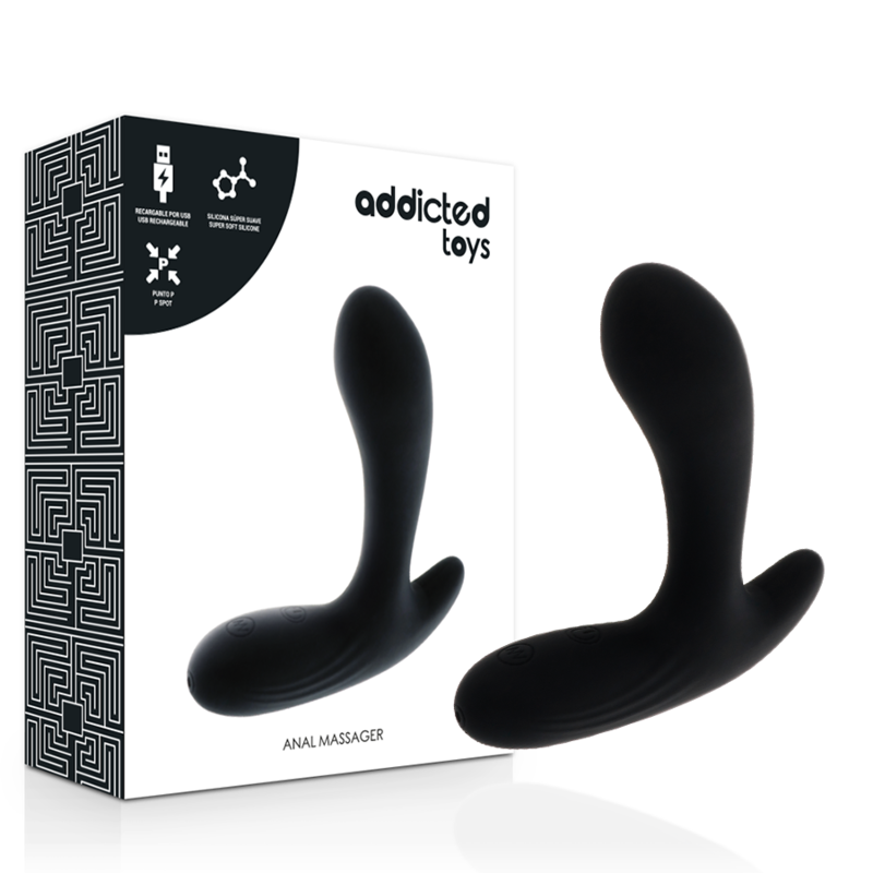 ADDICTED TOYS - BLACK VIBRATION ANAL MASSAGER