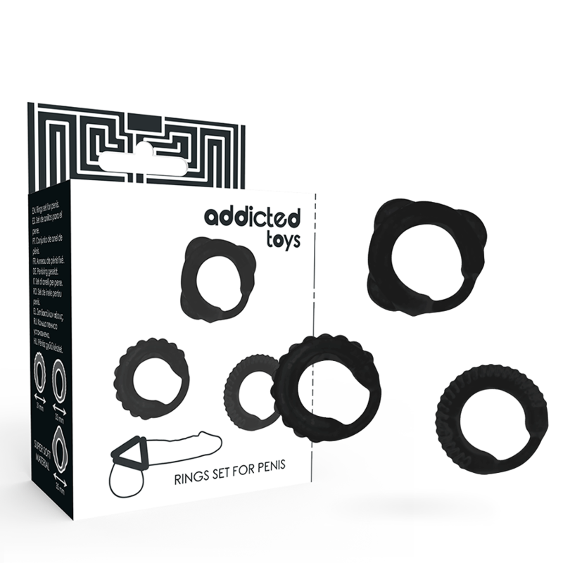 ADDICTED TOYS - C RING SET - BLACK