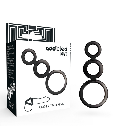 ADDICTED TOYS - RING SET - FOR PENIS - SMOKED