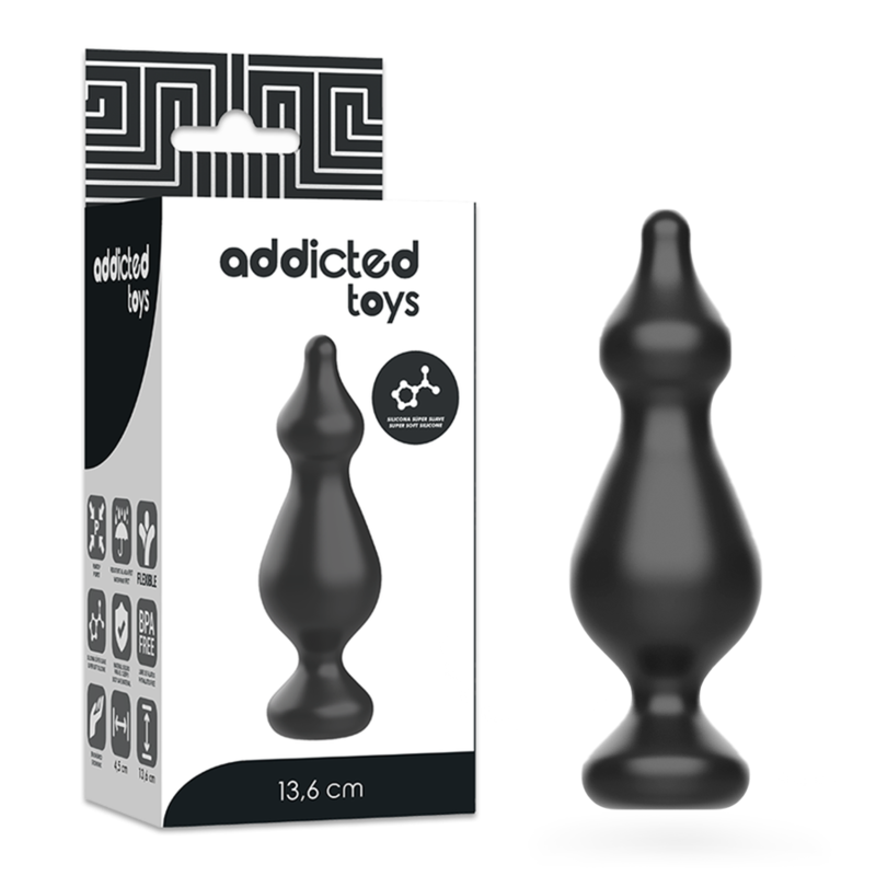 ADDICTED TOYS - SEXUAL ANAL PLUG 13.6 CM BLACK