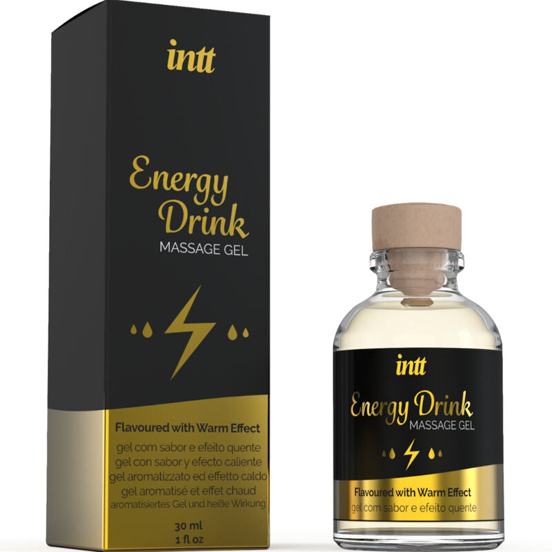 INTT MASSAGE & ORAL SEX - GEL DE MASSAGEM COM ENERGIA AROMATIZADA BEBIDA E EFEITO AQUECENTE