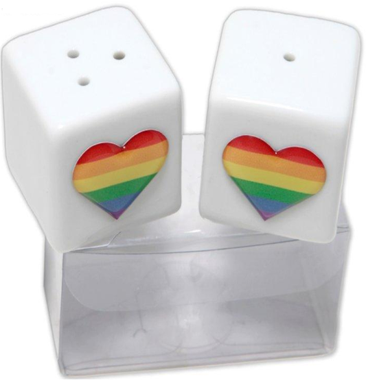 PRIDE - CERAMIC SALT AND PEPPER SHAKER WITH LGBT FLAG