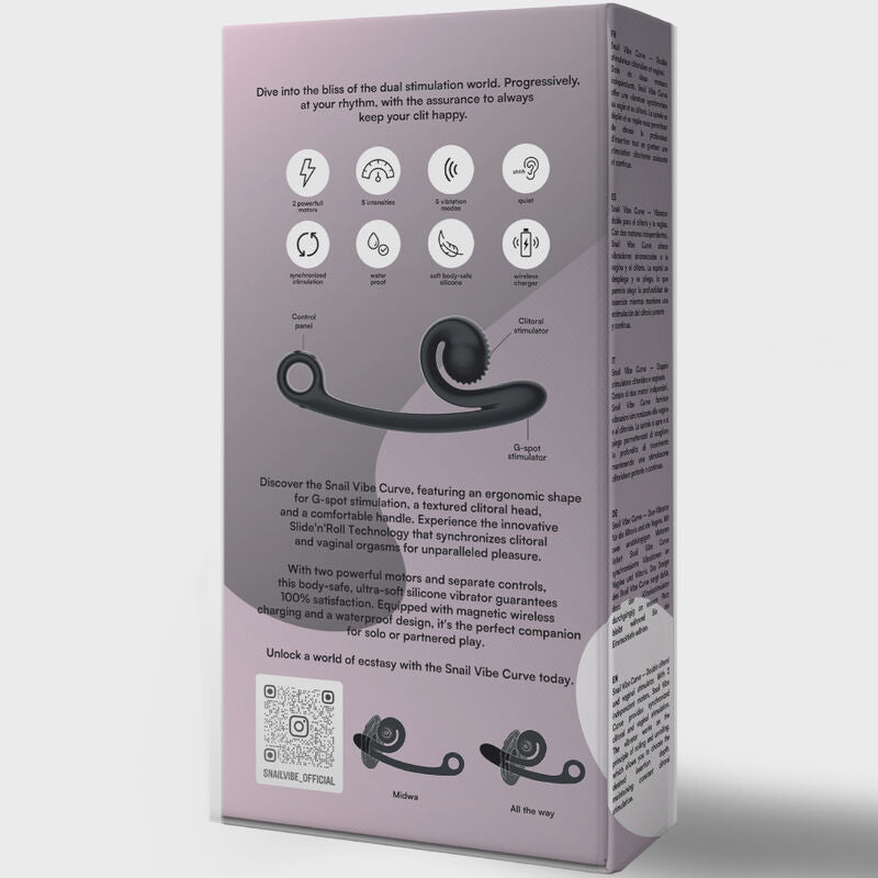 SNAIL VIBE - BLACK CURVED VIBRATOR