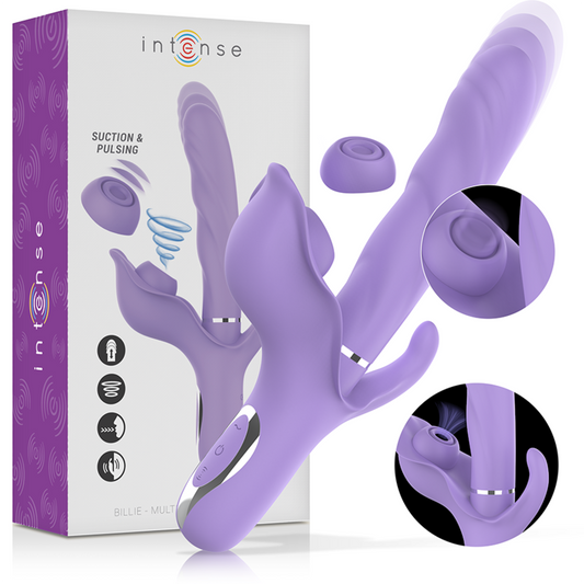 INTENSE - BILLIE MULTIFUNCTION RECHARGEABLE VIBRATOR JUICE AND PULSATION PURPLE