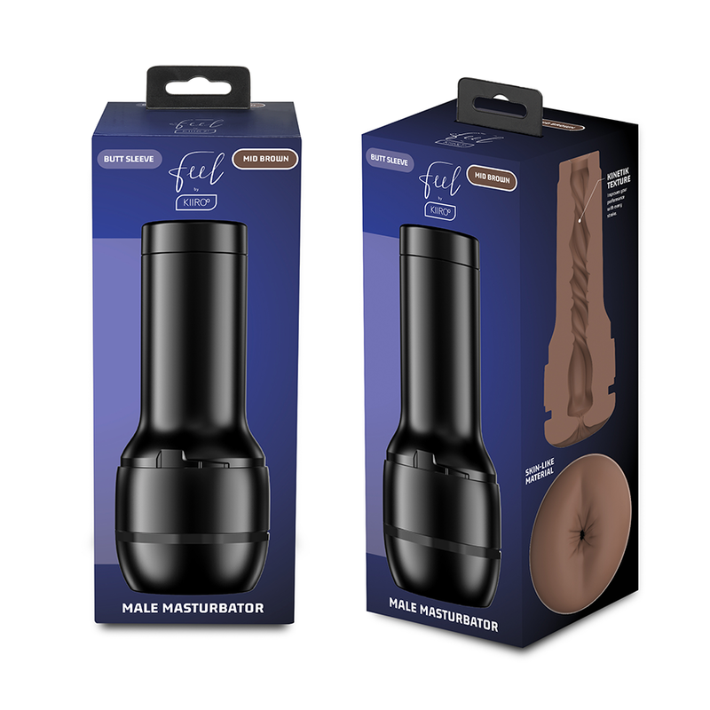 KIIROO - GENERIC FEEL STROKER ASS MASTURBATOR - MEDIUM BROWN 