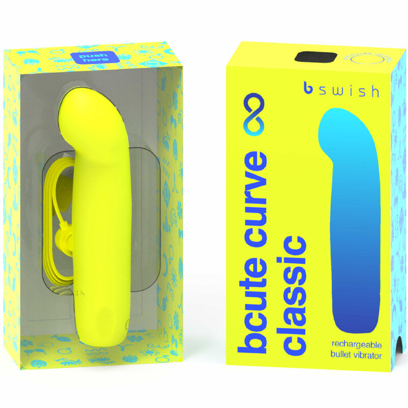 B SWISH - BCUTE CURVE INFINITE CLASSIC RECARREGVEL VIBRADOR DE SILICONE AMARELO