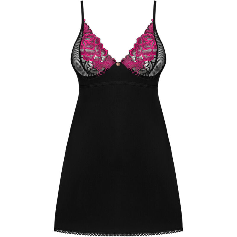 OBSESSIVE - ROSENTY CHEMISE & TANGA XL/XXL