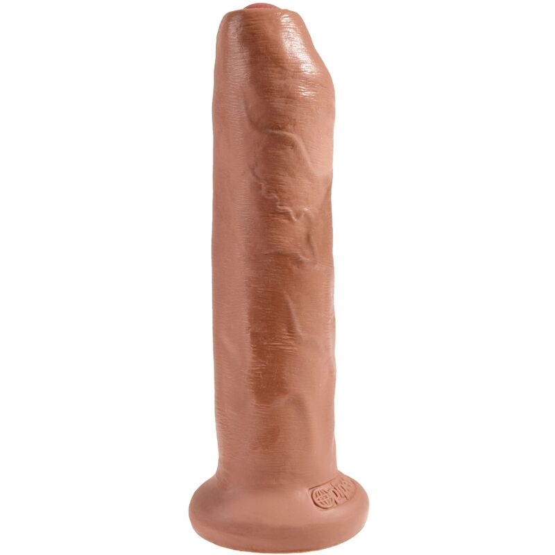 KING COCK - PÊNIS REALÍSTICO SEM CORTES 17.8 CM CARAMELO