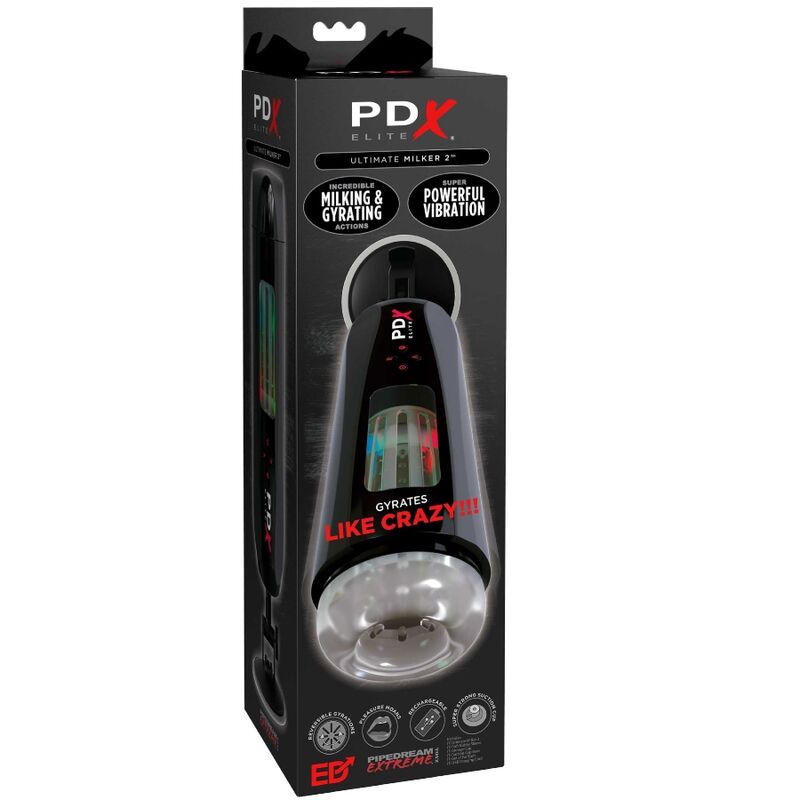 PDX ELITE - ULTIMATE MILKER 2 ROTATING AND VIBRATING STROKER