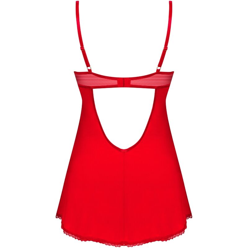 OBSESSIVE - INGRIDIA CHEMISE & TANGA VERMELHO M/L