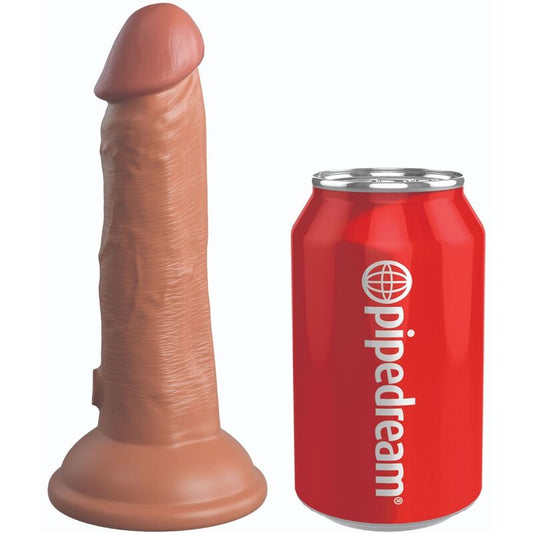 KING COCK - ELITE DILDO DE SILICONE REALÍSTICO 15.2 CM CARAMELO