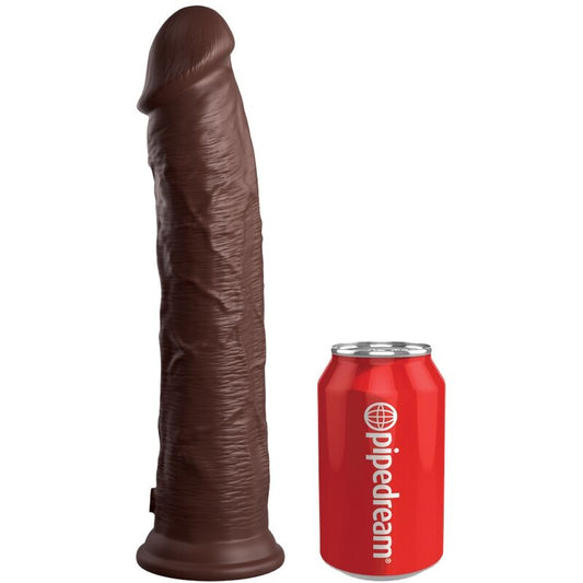 KING COCK - ELITE DILDO DE SILICONE REALISTA 28 CM MARROM