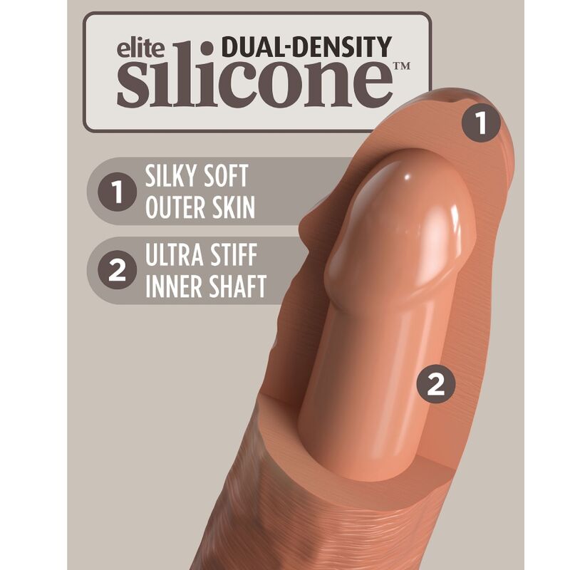 KING COCK - ELITE KOMFORTABLER VERSTELLBARER HARNESS MIT 17,8 CM DILDO