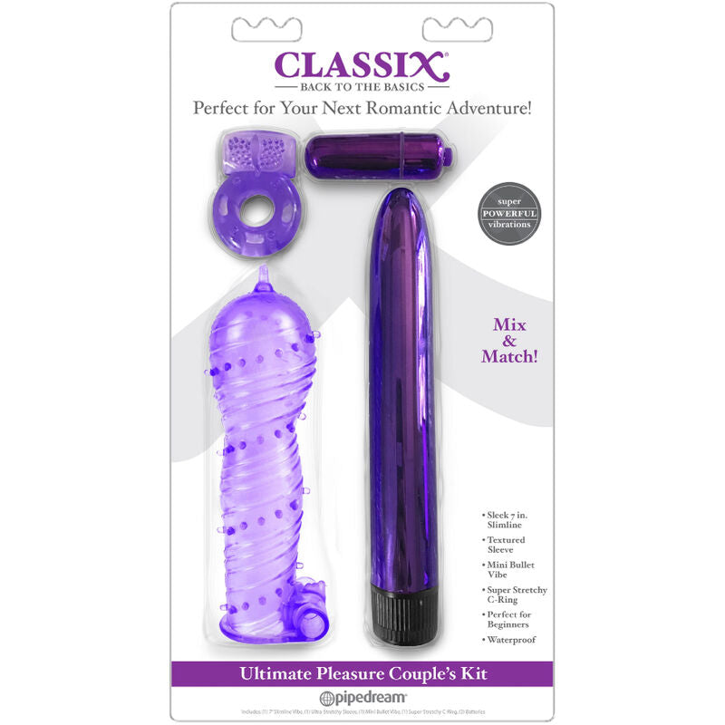 CLASSIX - KIT PARA CASAIS COM ANEL, BAINHA E BALAS ROXAS