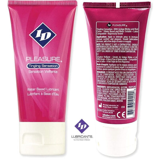 ID PLEASURE - WATER-BASED LUBRICANT TINGING SENSATION TRAVEL TUBE 60 ML