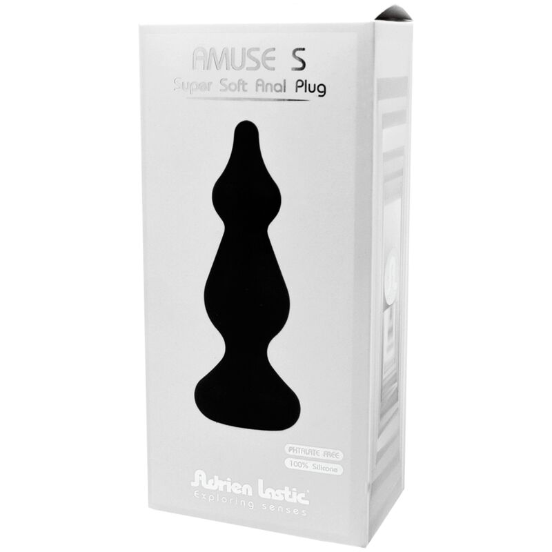 ADRIEN LASTIC - AMUSE BLACK SILICONE ANAL PLUG SIZE S