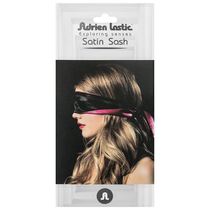 ADRIEN LASTIC - REVERSIBLE PINK/BLACK SATIN BANDAGE