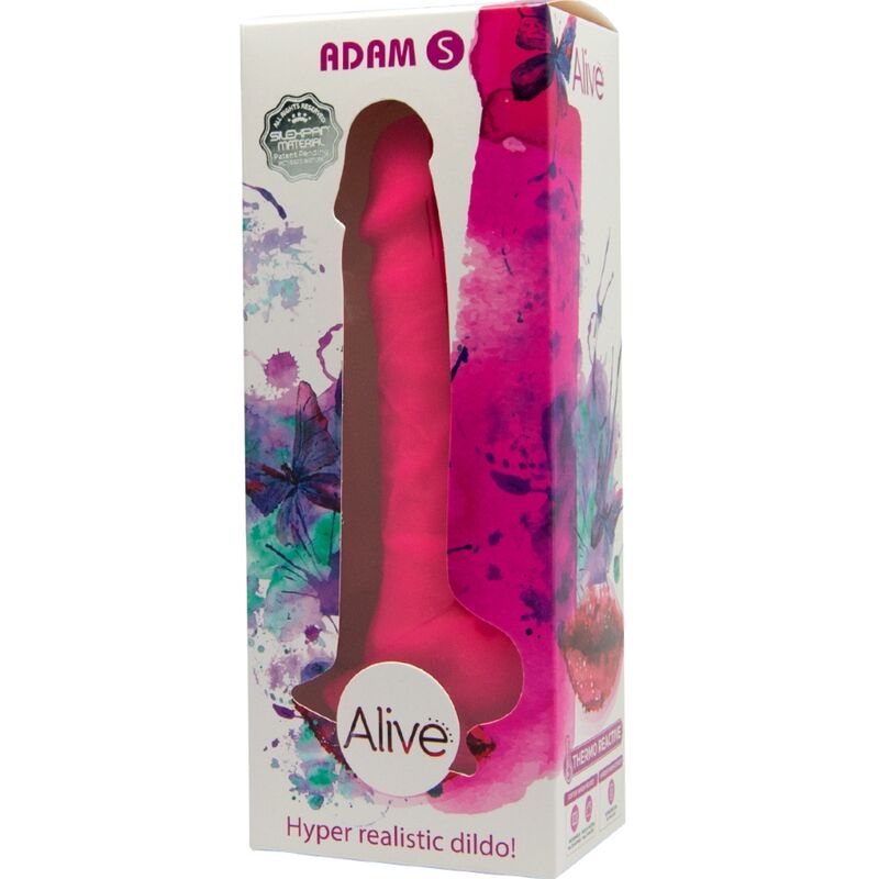 ALIVE - ADAM'S REALISTIC PENIS FUCHSIA 17.75 CM