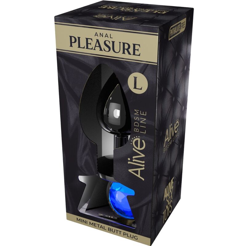 ALIVE - MINI BLUE METAL ANAL PLEASURE PLUG SIZE L