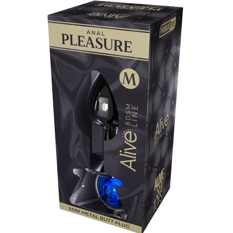 ALIVE - MINI BLUE METAL ANAL PLEASURE PLUG SIZE M