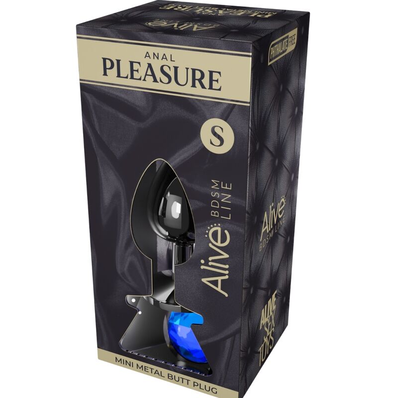 ALIVE - MINI BLUE METAL ANAL PLEASURE PLUG SIZE S