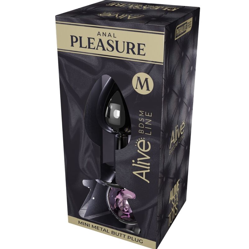 ALIVE - PINK MINI METAL ANAL PLEASURE PLUG SIZE M