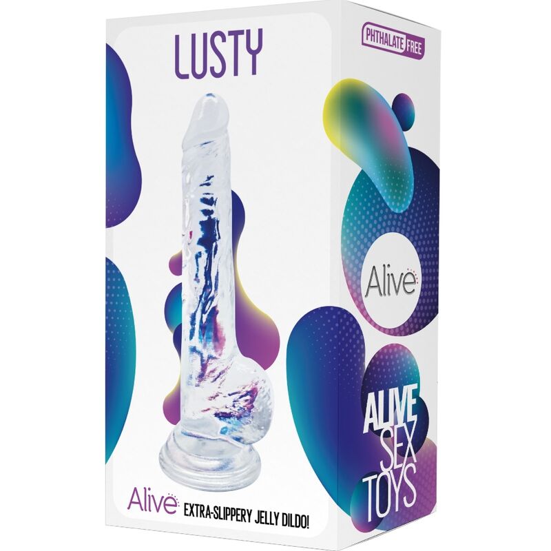 ALIVE - LUSTY REALISTIC PÊNIS TRANSPARENTE 18 CM