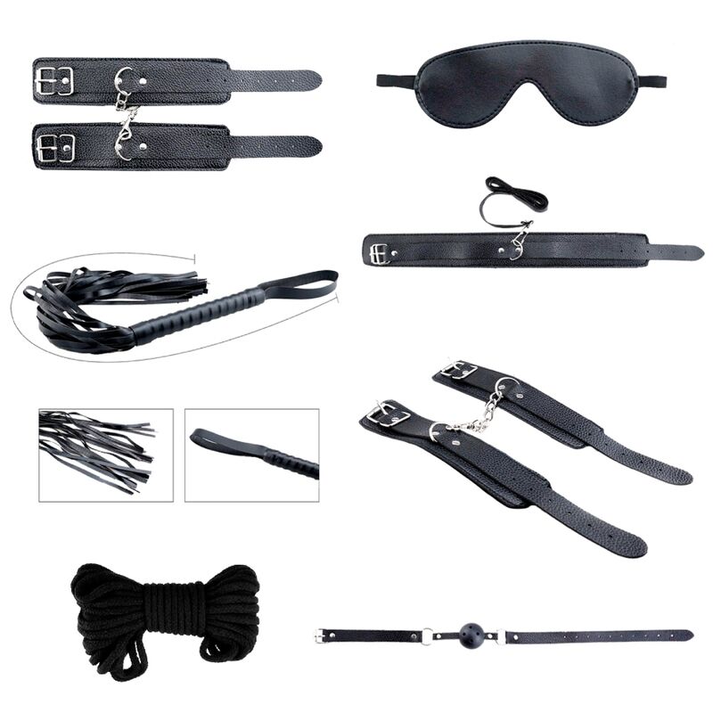 ALIVE - SECRET DESIRES KIT 7 PIECES BDSM BLACK