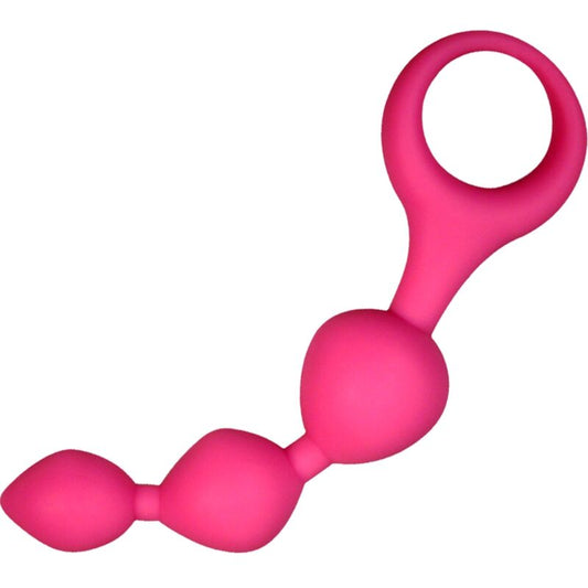 ALIVE - PINK TRIBALL SILICONE ANAL BALLS 15 CM