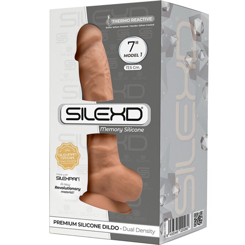 SILEXD - MODEL 1 PREMIUM REALISTIC PENIS SILEXPAN SILICONE CARAMEL 17.5 CM