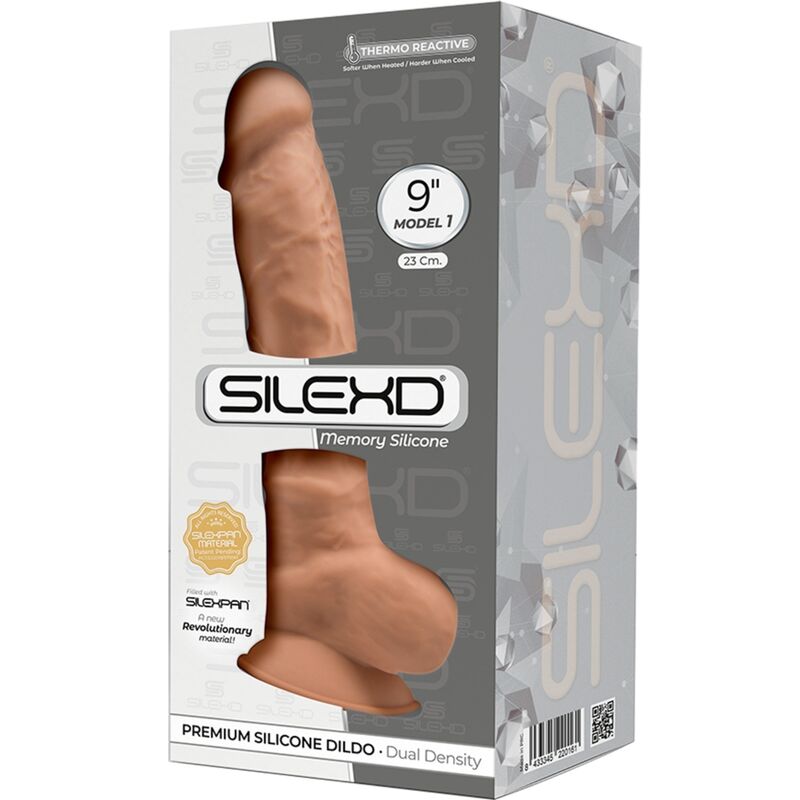 SILEXD - MODEL 1 PREMIUM REALISTIC PENIS SILEXPAN SILICONE CARAMEL 23 CM