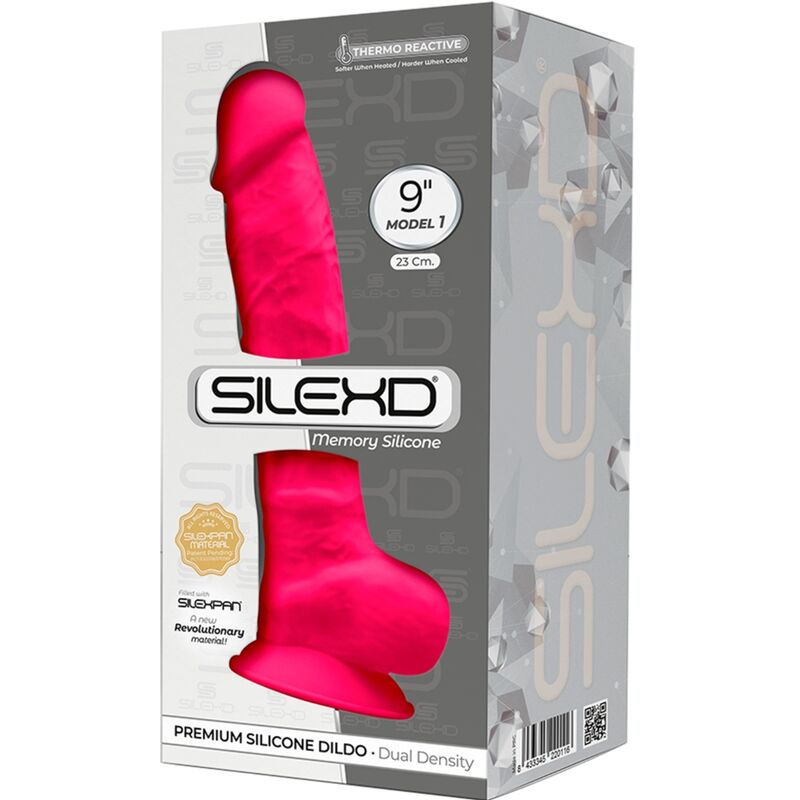 SILEXD - MODEL 1 PREMIUM REALISTIC PENIS SILEXPAN SILICONE FUCHSIA 23 CM