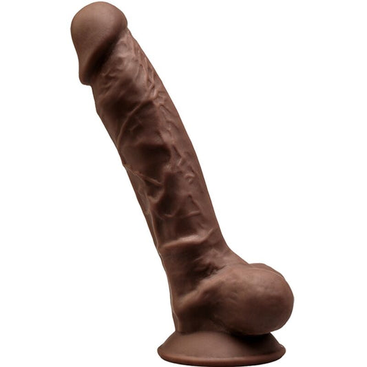 SILEXD - MODEL 1 PREMIUM REALISTIC SILEXPAN SILICONE PENIS BROWN 17.5 CM