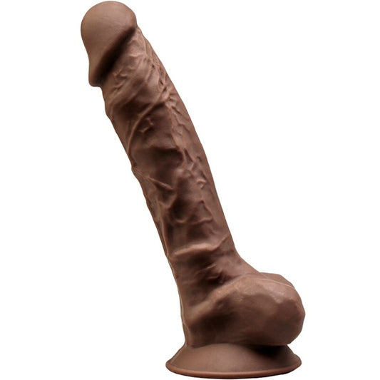 SILEXD - MODEL 1 PREMIUM REALISTIC SILEXPAN SILICONE PENIS BROWN 23 CM