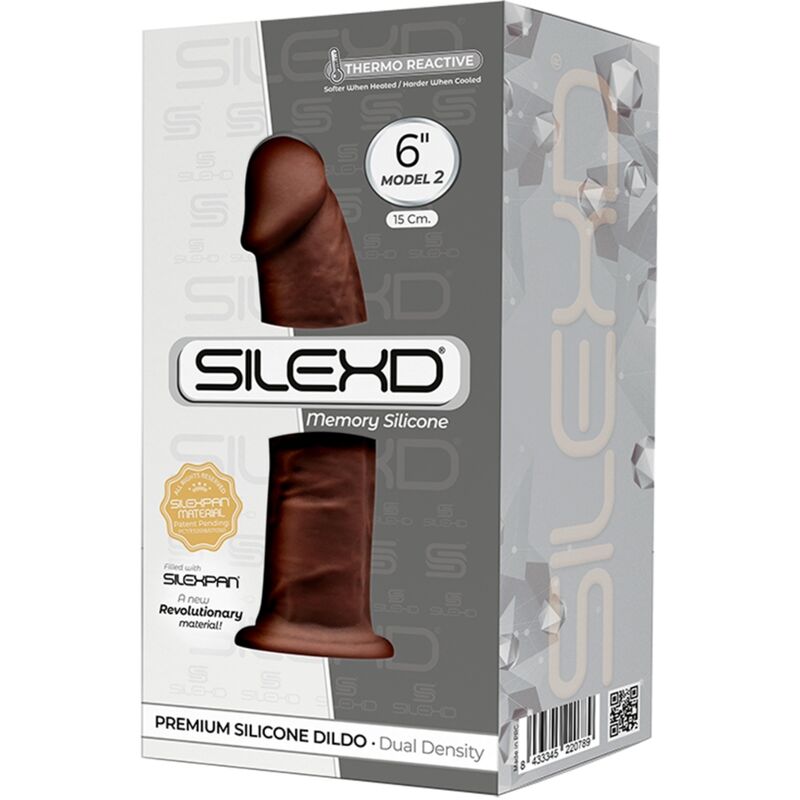 SILEXD - MODEL 2 PREMIUM REALISTIC PENIS SILEXPAN SILICONE BROWN 15 CM