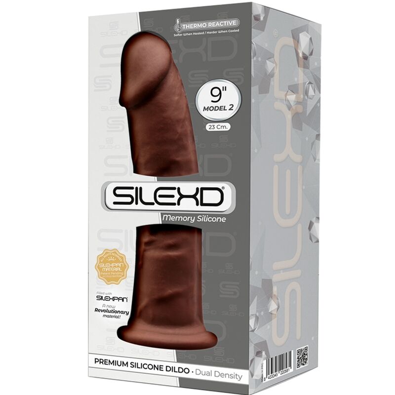 SILEXD - MODEL 2 PREMIUM REALISTIC PENIS SILEXPAN SILICONE BROWN 23 CM