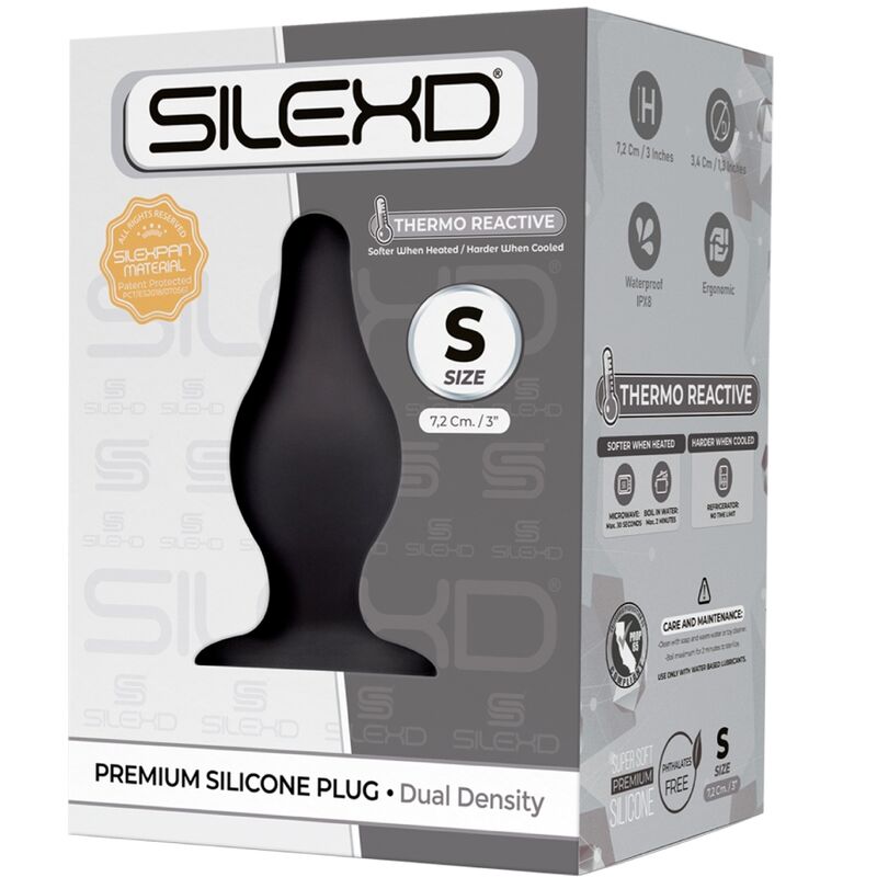 SILEXD - MODEL 2 PREMIUM ANAL PLUG SILEXPAN PREMIUM THERMOREACTIVE SILICONE SIZE S