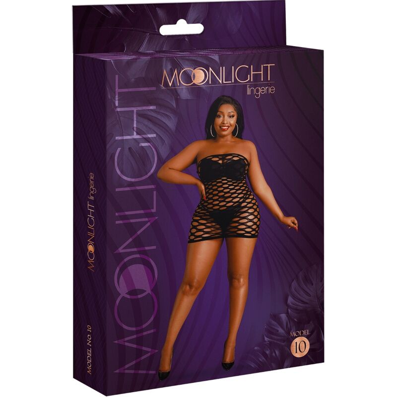 MOONLIGHT - VESTIDO MODELO 10 MALHA PRETO PLUS SIZE