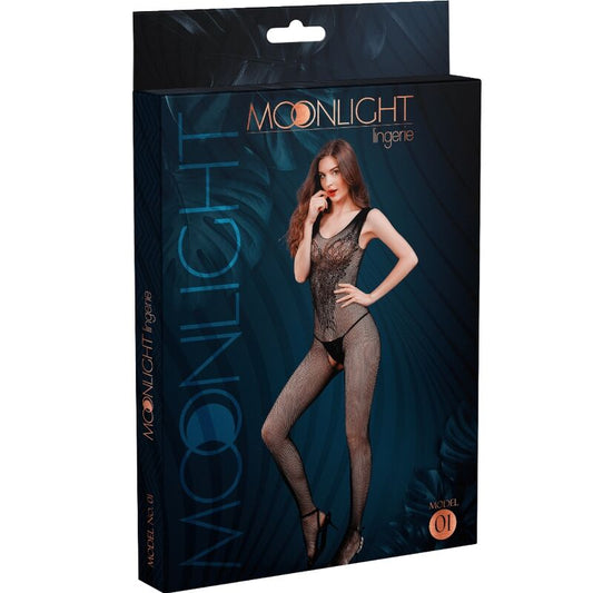 MOONLIGHT - MODEL 1 BLACK BODYSTOCK ONE SIZE