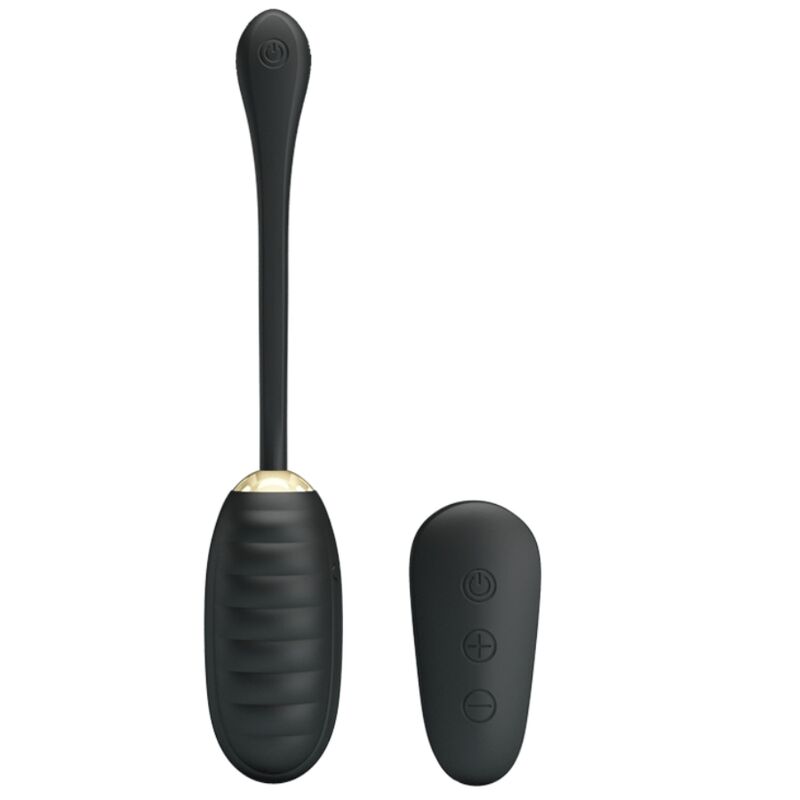 PRETTY LOVE - DOREEN LUXURY RECARREGÁVEL VIBRADOR OVO PRETO CONTROLE REMOTO