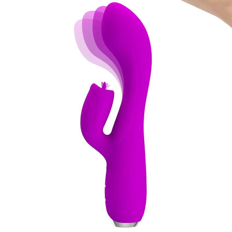 PRETTY LOVE - VIBRADOR DE COELHO RECARREGVEL GLORIA - ROXO IMPERMEVEL