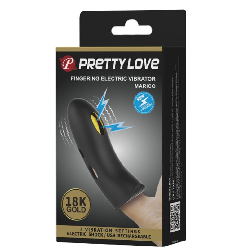 PRETTY LOVE - BLACK ELECTROSTIMULATOR FINGER COVER MARICO