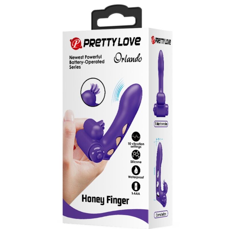 PRETTY LOVE - CAPA DE DEDO VIBRADOR ROXO ORLANDO