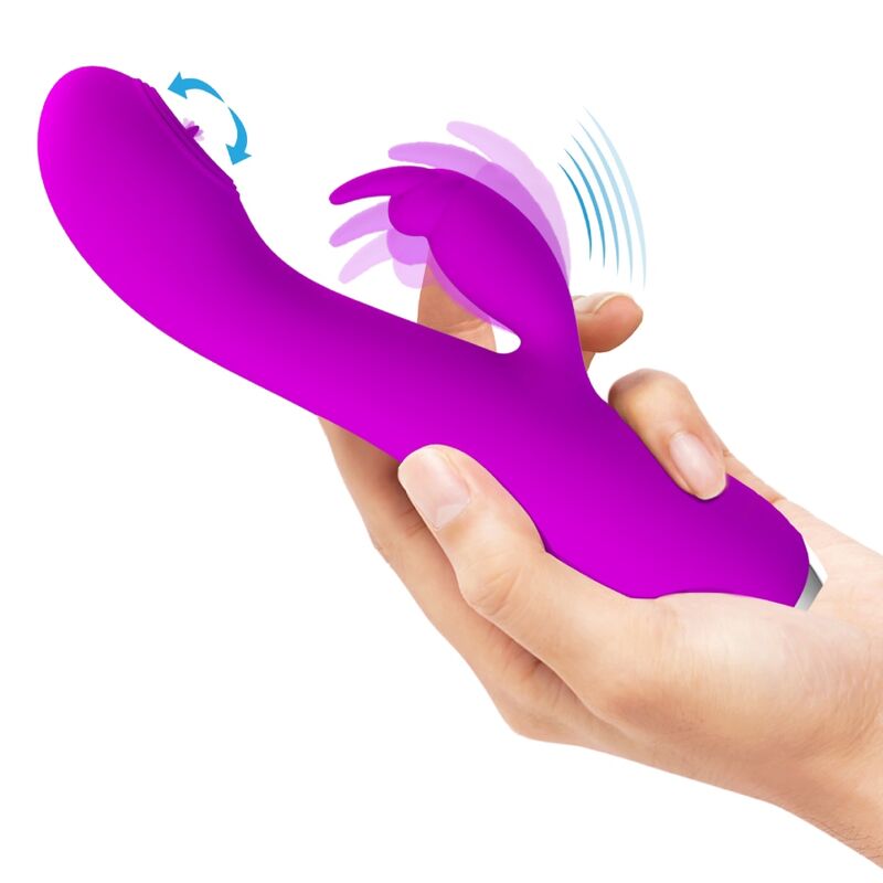 PRETTY LOVE - VIBRADOR RECARREGVEL RACHEL COM SUCKER ROXO