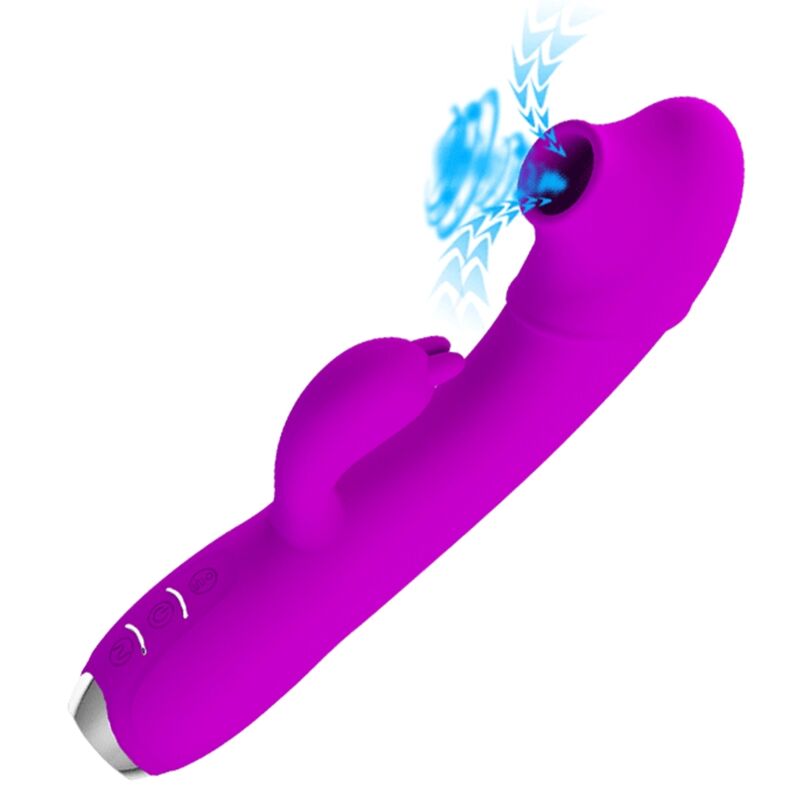 PRETTY LOVE - VIBRADOR SUCKER RECARREGVEL REGINA ROXO