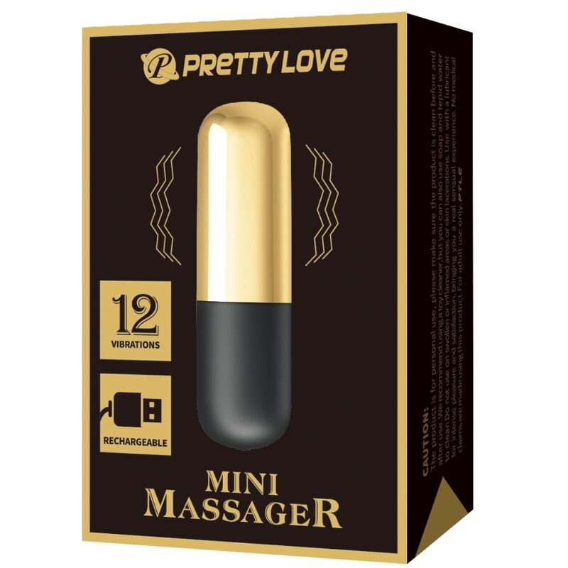 PRETTY LOVE - VIBRADOR BALA RECARREGVEL DOURADO